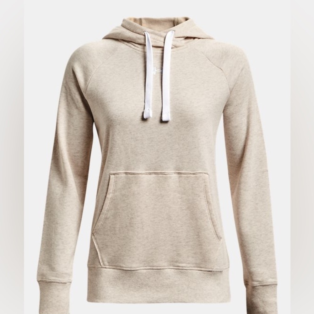 Under Armour Rival Fleece HB Hoodie in Oatmeal Light Heather- XL